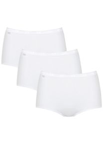 Maxislip Sloggi "Basic+", Damen, Gr. 54, wei&szlig;, Single Jersey, Obermaterial: 95% Baumwolle, 5% Elasthan, gemustert, unifarben, k&ouml;rpernah, Unterhosen Maxislip, perfekter Sitz, Baumwollmischung, weich, elastisch, Topseller