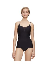 BH-Hemd Triumph "Shape Smart Bra-Shirt", Damen, Gr. 5, N-Gr, schwarz, Microtouch, Obermaterial: 62% Polyamid, 26% Elasthan, 12% Polyester, unifarben, BHs BH-Hemd, gl&auml;ttend, ohne B&uuml;gel, tiefer V-Ausschnitt mit Mesh-Details