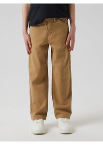 Cargohose name it "NKMRYAN STRAIGHT TWILL PANT 1880-AX NOOS", Jungen, Gr. 158, N-Gr, kelp, Web, Obermaterial: 97% Baumwolle, 3% Elasthan, unifarben, washed, Basic normal, Hosen Cargohose