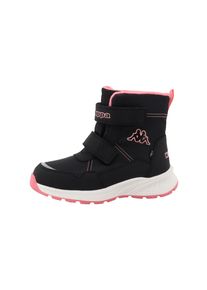 Winterboots Kappa "Ruth", M&auml;dchen, Gr. 25, schwarz (schwarz, rose), Synthetik, Schuhe Winterboots, Winterschuhe, Winterstiefel, Snowboots, gef&uuml;ttert, wasserdicht