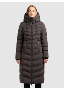 Steppmantel Khujo "INGRAM5", Damen, Gr. M (38), graphite grau, Steppware, Obermaterial: 100% Polyester. Futter: 100% Nylon. Wattierung: 100% Polyester, unifarben, wadenlang, elastischer Bund, M&auml;ntel Steppmantel