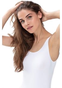 Tanktop Mey "SERIE EMOTION", Damen, Gr. 52, wei&szlig;, Feinripp, Obermaterial: 50% Viskose, 46% Polyamid, 4% Elasthan, figurbetont h&uuml;ftbedeckend, Rundhals, Tops Tanktop, ohne Seitenn&auml;hte, breite Tr&auml;ger, Feinripp, Rundhalsausschnitt