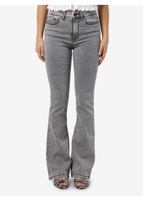 Bootcut-Jeans Noisy may "NMSALLIE HW SKINNY JEAN VI545LG FWD NOOS", Damen, Gr. 30, L&auml;nge 32, blau (light grau denim), Denim/Jeans, Obermaterial: 75% Baumwolle, 18% Polyester, 5% Viskose, 2% Elasthan, unifarben, skinny fit, Jeans Bootcut-Jeans