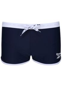 Badepants Reebok "SEANN", Herren, Gr. XL, N-Gr, blau (marine), Microfaser, Obermaterial: 80% Polyamid, 20% Elasthan. Futter: 100% Polyester, bedruckt, Badehosen Badepants, mit Logoschriftzug, mit Kordelzug, basic, kurz