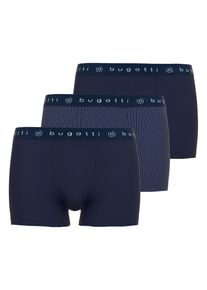 Slip Bugatti "Mailand", Herren, Gr. 6L, blau, Single Jersey, Obermaterial: 95% Baumwolle, 5% Elasthan, k&ouml;rpernah, Unterhosen Slip, mit Logo, Baumwollmix, eng, bequem, hautfreundlich, breiter Bund