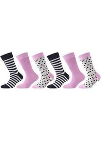 6er Pack s.Oliver Originals Organic Crew Socken Kinder 4110 - lavendula 27-30