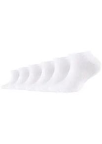6er Pack Camano Soft Bio-Baumwoll Sneakersocken Kinder 0001 - white 31-34