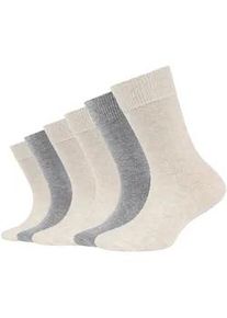 6er Pack Camano Soft Originals Bio-Baumwolle Crew Socken Kinder 8203 - nature mix 31-34