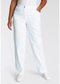 Straight-Jeans KjBRAND "Babsie", Damen, Gr. 46 (23), K-Gr, wei&szlig;, Denim/Jeans, Obermaterial: 78% Baumwolle, 18% Polyester, 4% Elasthan, unifarben, straight fit lang, Jeans Straight-Jeans, mit Stretch