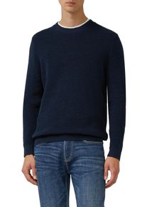 Strickpullover s.Oliver, Herren, Gr. L, navy, Strick, Obermaterial: 100% Baumwolle, unifarben, normal h&uuml;ftbedeckend, Rundhals, B&uuml;ndchen, Pullover Strickpullover, langarm, Grob-Strick