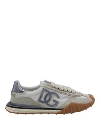 Dolce & Gabbana Dolce&Gabbana Low-Top Sneaker - Low-Top White Sneakers With Classic Silhouette - Gr. 40 (EU) - in Grau - f&uuml;r Damen
