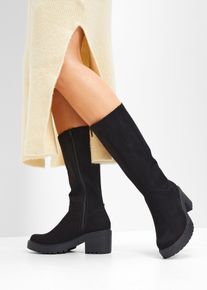 bonprix Stiefel, schwarz, Gr.38, Vielf&auml;ltig kombinierbarer Stiefel im Casual-Look, aus Vegan