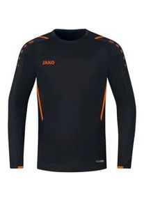 Jako Challenge Sweatshirt Kinder schwarz/neonorange 116