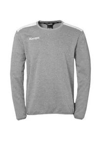 Kempa Emotion 27 Sweatshirt Kinder dark grau melange/wei&szlig; 140