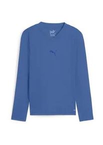 Puma teamGOAL Baselayer Langarmshirt Kinder 02 - electric blue lemonade/Puma team royal 140