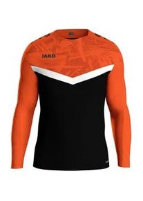Jako Iconic Sweatshirt Kinder 807 - schwarz/neonorange 140