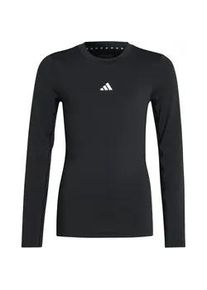 Adidas TECHFIT langarm Trainingsshirt Kinder 095A - black/white 176