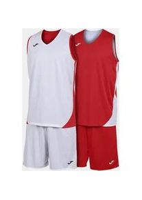 Joma Kansas Basketballtrikot + Shorts Set Kinder 602 - rot/wei&szlig; 164