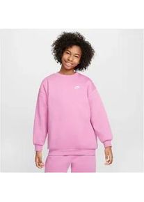 Nike Sportswear Club Fleece Oversized Sweatshirt Kinder 646 - magic flamingo/white XL (158-170 cm)