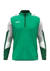 Jako Dynamic 1/4-Zip Sweatshirt Kinder 204 - gr&uuml;n/wei&szlig;/dunkelgr&uuml;n 152