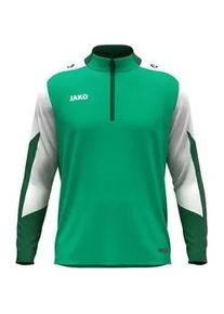Jako Dynamic 1/4-Zip Sweatshirt Kinder 204 - gr&uuml;n/wei&szlig;/dunkelgr&uuml;n 140