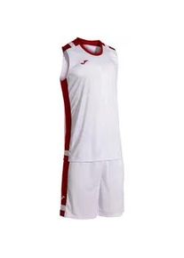Joma Lider Basketballtrikot + Shorts Set Kinder 206 - wei&szlig;/rot 116