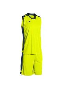 Joma Lider Basketballtrikot + Shorts Set Kinder 063 - fluorgelb/marineblau 104