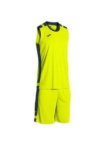 Joma Lider Basketballtrikot + Shorts Set Kinder 063 - fluorgelb/marineblau 116