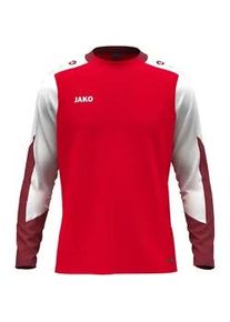 Jako Dynamic Sweatshirt Kinder 114 - rot/wei&szlig;/dunkelrot 140
