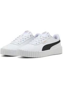 Puma Carina 3.0 Leder Sneaker Damen 03 - Puma white/Puma black/Puma gold 38