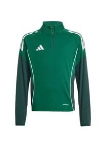 Adidas Tiro 25 Competition 1/4-Zip Sweatshirt Kinder JI8937 - team dark green/shadow green 116