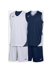 Joma Kansas Basketballtrikot + Shorts Set Kinder 332 - marineblau/wei&szlig; 164