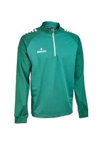 Derbystar Madrid 1/4-Zip Sweatshirt Kinder gr&uuml;n/wei&szlig; 164