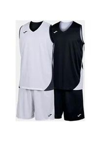 Joma Kansas Basketballtrikot + Shorts Set Kinder 102 - schwarz/wei&szlig; 116