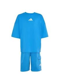 Adidas TRNSTR T-Shirt + Shorts Set Kinder KE2663 - wonder sage/white 110