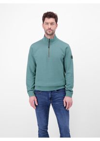 Sweater Lerros "SELA", Herren, Gr. M, arctic blau, Sweatware, Obermaterial: 90% Baumwolle, 10% Polyester, unifarben, normal h&uuml;ftbedeckend, Rundhals, B&uuml;ndchen, Sweatshirts Sweater, mit Troyer-Rei&szlig;verschluss