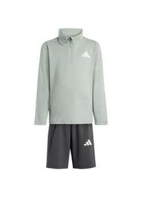 Adidas GoTo 1/4-Zip Sweatshirt + Shorts Set Kinder KB6864 - off white/wonder sage/white 110