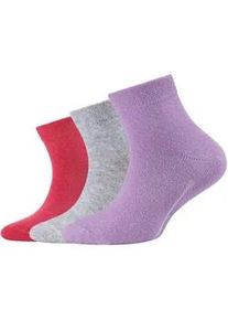 3er Pack Camano Soft Bio-Baumwolle Quarter Socken Kinder 4420 - lilac petal 27-30
