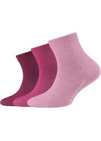 3er Pack Camano Soft Bio-Baumwolle Quarter Socken Kinder 4170 - orchid smoke 23-26