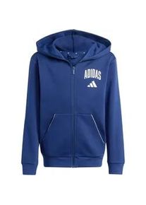 Adidas Seasonals Collegiate Typography Sweatjacke Kinder KD4394 - dark blue/off white 176