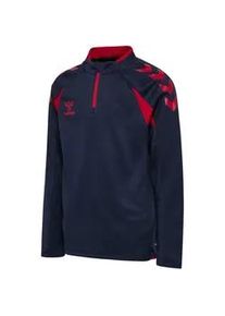Hummel hmlCORE 2.0 1/2-Zip Sweatshirt Kinder 7276 - marine/true red 140