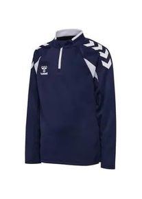 Hummel hmlCORE 2.0 1/2-Zip Sweatshirt Kinder 7929 - marine/white 152