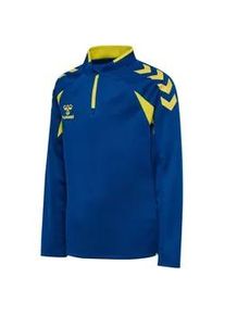 Hummel hmlCORE 2.0 1/2-Zip Sweatshirt Kinder 8606 - true blue/blazing yellow 164