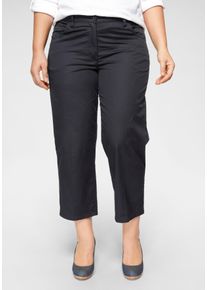 7/8-Hose KjBRAND "Babsie: bequemer Oberschenkel", Damen, Gr. 46, N-Gr, blau (marine), Web, Obermaterial: 98% Baumwolle, 2% Elasthan, unifarben, bequem 7/8-L&auml;nge, Hosen 7/8-Hose, Sommerlich, leichter Baumwoll-Stretch