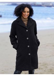 Wintermantel Heine, Damen, Gr. 40, schwarz, 100% Polyester, Innenseite:100% Polyester, Wattierung:100% Polyester, unifarben, unifarben mit Farbeinsatz, unifarben mit Farbeins&auml;tzen, M&auml;ntel Wintermantel