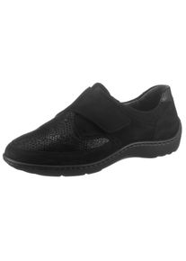 Waldl&auml;ufer Klettschuh WALDL&Auml;UFER "HENNI-Soft", Damen, Gr. 8 (42), schwarz, Lackleder, Nubukleder, Textil, Schuhe Klettschuh, Slipper, Komfortschuh, Bequemschuh mit Orthotritt, Weite H, Topseller