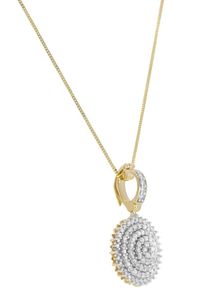 Kette mit Anh&auml;nger Firetti "Schmuck Geschenk Gold 585 Halsschmuck Halskette Goldkette Venezianer", silber (gelbgoldfarben, silberfarben), Halsketten, Damen, 0,48, Diamanten Gelbgold 585, L: 45, Diamanten, Gelbgold 585, Kette mit Anh&auml;nger, mit Diamanten