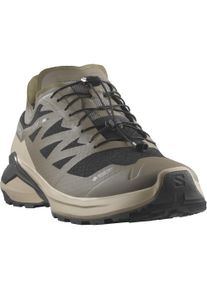 Laufschuh Salomon "XA META GORE-TEX MIF", Damen, Gr. 46, schwarz, oxford tan, falcon, Synthetik, Textil, Schuhe Laufschuh, Made in France, wasserdicht