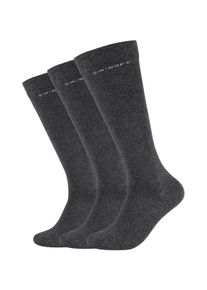 Socken Camano "ca-soft", Damen, Gr. 35-38, schwarz (anthrazit melange), Baumwolle, Elasthan, Polyamid, meliert, unifarben, normal, Socken Socken, mit langer Form