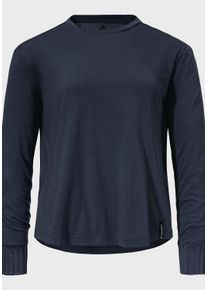 Sch&ouml;ffel Funktionsshirt SCH&Ouml;FFEL "Urban Longsleeve Style Collada WMS", Damen, Gr. 38, blau (8820, blau), Oberstoff: 60% Baumwolle, 40% Polyester, Rundhals, Shirts Funktionsshirt